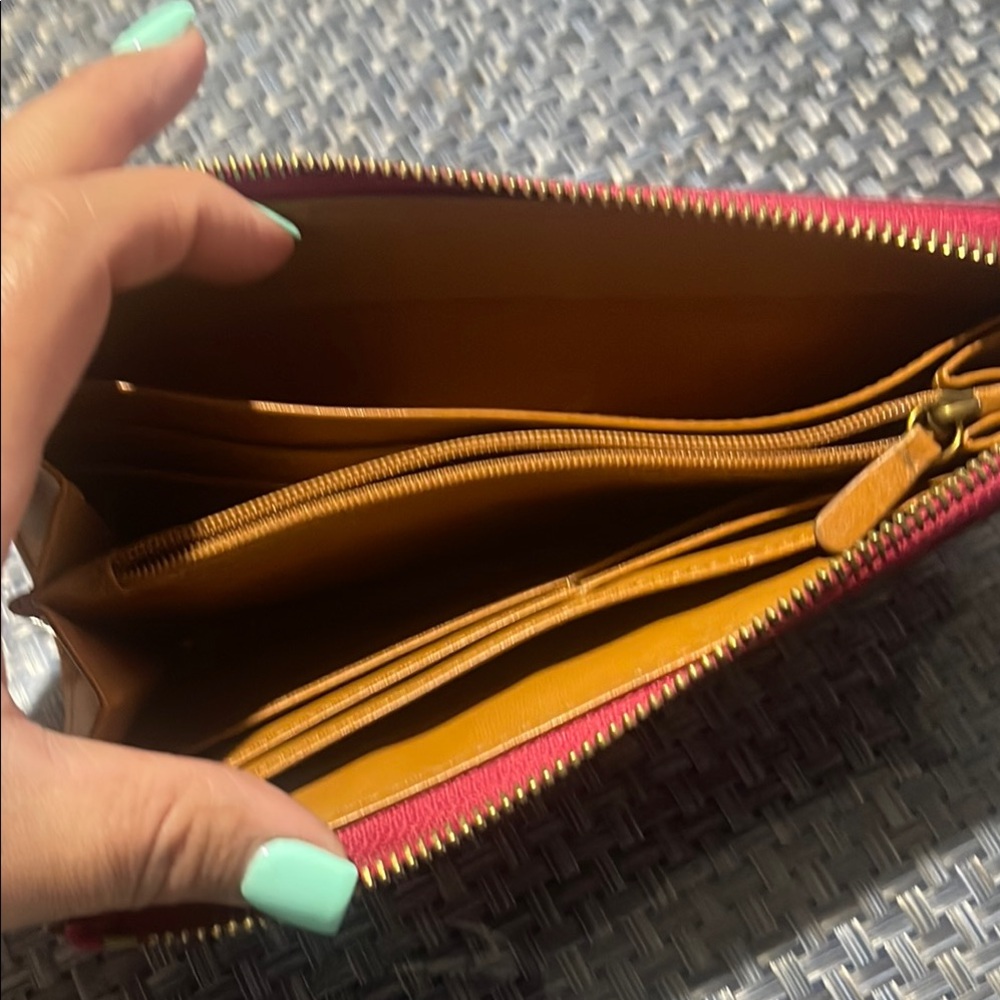 Red Leather Phone Wallet - Picture 2 of 5